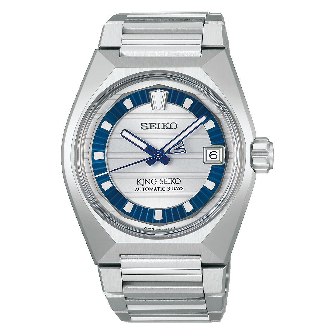 Seiko King Seiko VANAC HKF004J1 Men's Limited Edition Automatic Watch Silver-White Blue