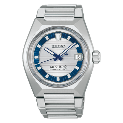 Seiko King Seiko VANAC HKF004J1 Men's Limited Edition Automatic Watch Silver-White Blue