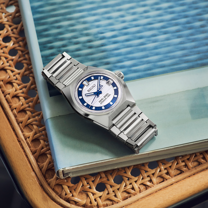 Seiko King Seiko VANAC HKF004J1 Men's Limited Edition Automatic Watch Silver-White Blue