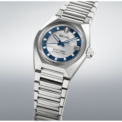 Seiko King Seiko VANAC HKF004J1 Men's Limited Edition Automatic Watch Silver-White Blue